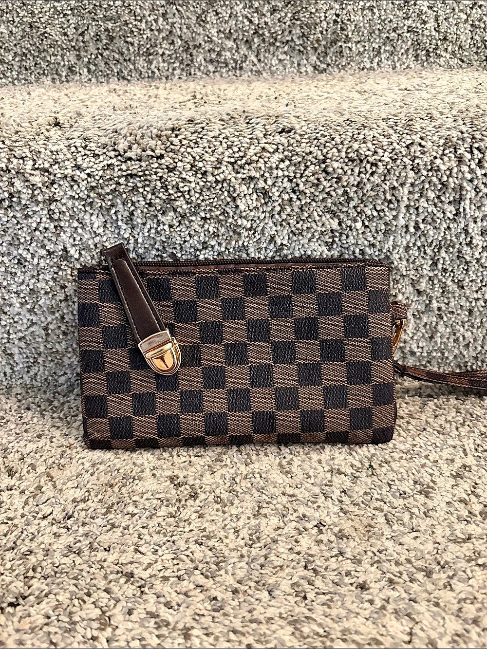 Checkered Wristlet